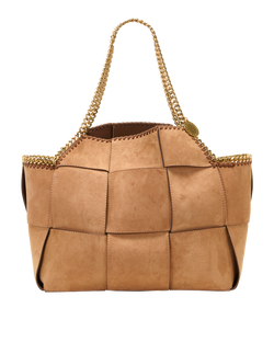 Reversible Woven Falabella, Faux Leather, Tan/Brown, MII, DB/P, 2*